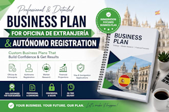 create detailed business plan for oficina de extranjeria  autonomo registration