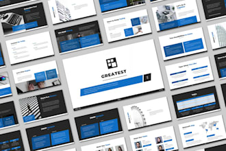 design executive business presentation sales pitch deck  in canva, ppt