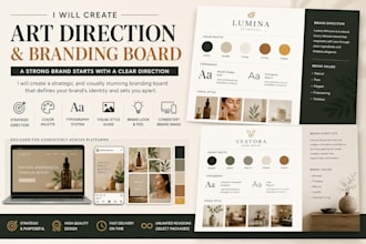do art direction and branding board for your business