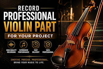 record a professional custom violin track for your project