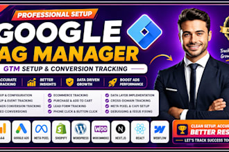 setup tag manager GTM, ga4 and google ads tracking