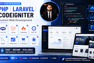 develop a PHP laravel or codeigniter website
