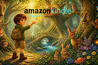 create children story book illustrations, cover books design for amazon kdp