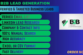 do b2b lead generation, linkedin lead generation and verified email list