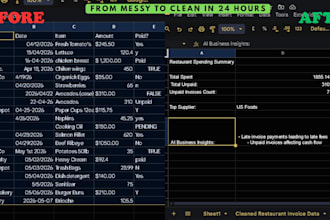 clean your invoice data in google sheets with ai