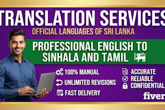 do professional english sinhala and tamil translation