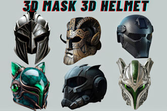 sculpt cosplay mask 3d mask 3d helmet cosplay armor stl cosplay mask 3d printing