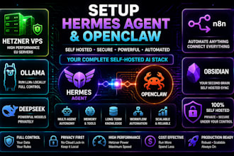 setup hermes agent openclaw hetzner vps ollama deepseek n8n self hosted obsidian