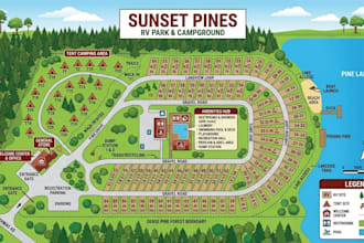 create professional rv park maps and campground site plan designs