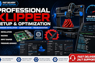 install, configure, optimize and fix klipper firmwarefor your 3d printer