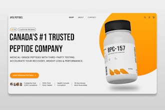 create an SEO friendly peptide website for more traffic and sales