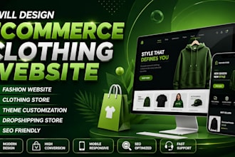 design shopify fashion store clothing store shopify website