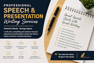 speech writing and presentation speech writing
