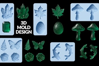 3d silicon mold, injection mold,  resin mold, slipcasting and plastic mold