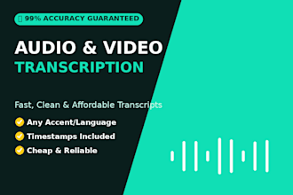do audio transcription and video transcription for cheap
