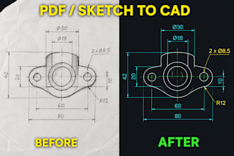 redraw your sketch or PDF into a clean autocad dwg file