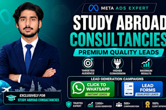 be your meta ads expert for study abroad student lead generation