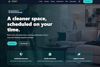 build a cleaning business website with booking and admin tools