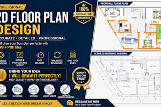 create professional 2d house plans, proposal drawings
