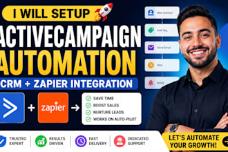 setup activecampaign automation CRM with zapier integration