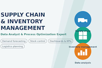 manage your supply chain, inventory, shipment tracking data and data cleaning
