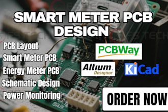 smart meter pcb design with schematic nd pcb layout