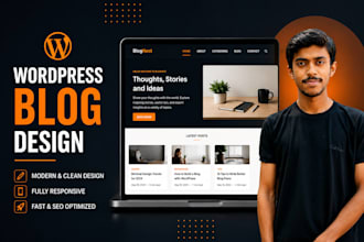 design a professional wordpress blog with elementor