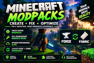 create fix optimize minecraft modpacks convert forge fabric minecraft developer