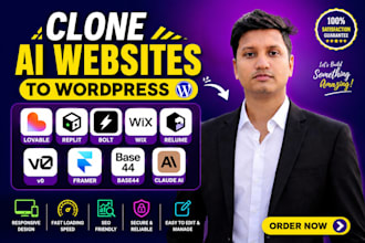 clone lovable replit bolt relume v0 framer base44 claude ai website to wordpress