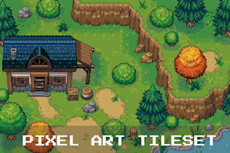 do pixel art tileset pixel tile map environment game art parallax background