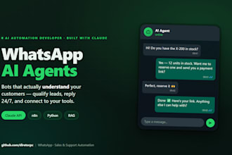 build an ai whatsapp chatbot agent with claude