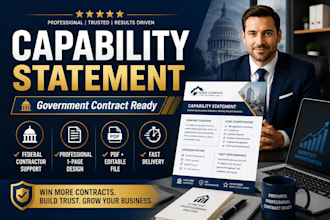 prepare a professional capability statement for government contract