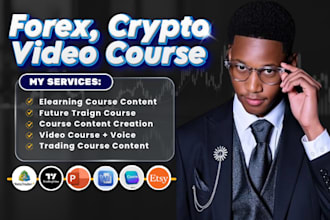 do forex video course, crypto video course, nft, stock market course, workbook