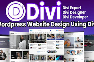 build divi wordpress website, divi website design and customization