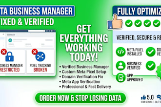 setup meta business suite pixel and business verification