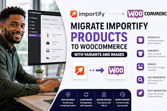 migrate importify products to woocommerce with variants and images