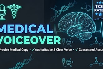 record a trustworthy technical or medical narration voiceover