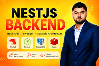 build scalable api as back end developer, nestjs developer, api developer
