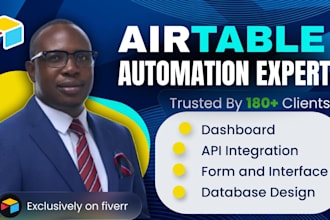 setup airtable automation, airtable database crm, airtable design, softr expert