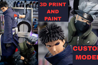 make 3d print and paint anime figure anime model action figure miniature paint
