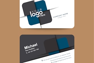 do modern, minimalist, unique, luxury business card design for you