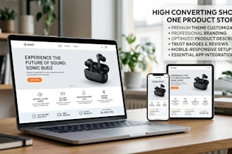 design a high converting shopify one product store