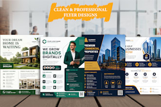 design professional flyer, brochure, poster or any custom flyer