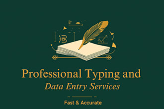 do professional typing and data entry accurately