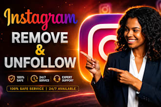 manually remove fake followers, unfollow, delete post on instagram