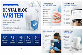 write SEO dental blog posts and oral health articles