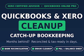 quickbooks cleanup, catch up bookkeeping and reconciliation