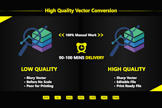 manual vector tracing, logo, image, ai art convert to vector