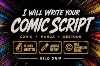 write a script for your comic, manga, or webtoon