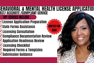 do mental health, behavioral health license application for california, florida